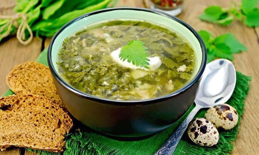 grön soppa för en lat kost